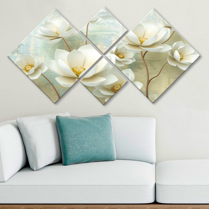 Wallity Cuadro Decorativo de MDF Multicolor (4 Piezas) Wallity Cuadro Decorativo de MDF Multicolor (4 Piezas)